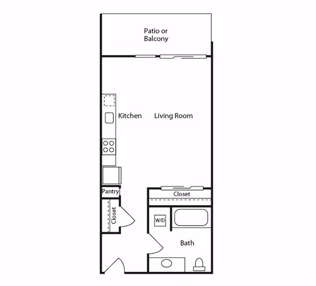 Studio B 714 floor plan